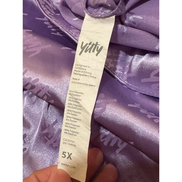 Yitty Satin Shorts 5X Lavender Purple Silky Plus Size Romantic Mermaidcore Fairy - Picture 5 of 8